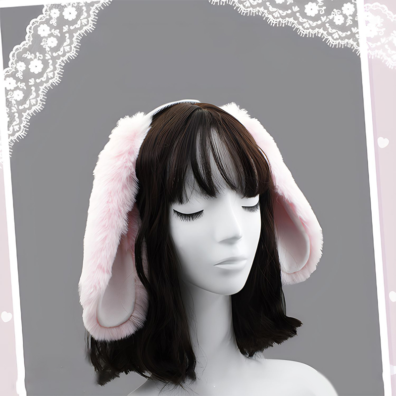 Serre-tête en peluche avec oreilles de lapin mignonnes, accessoire de coiffure pour costume de cosplay, pour adultes et fêtes