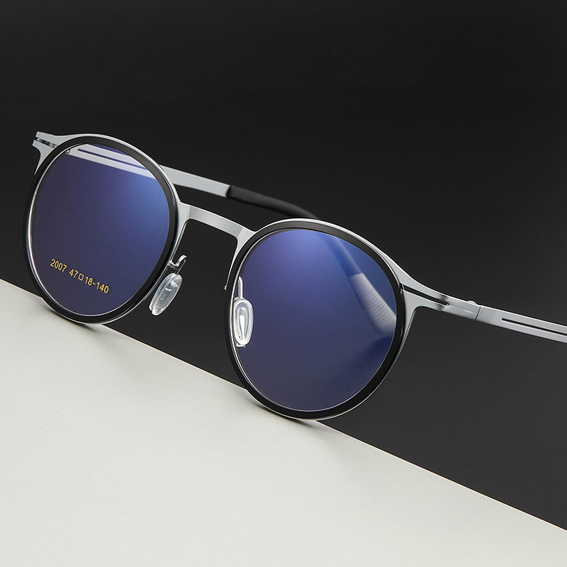 Lunettes à monture ronde géométrique, légères, monture complète en métal, pour hommes et femmes, mode usage quotidien, lunettes optiques