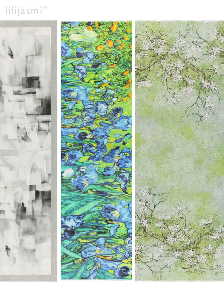 Master Art 100% laine mérinos super fine châle enveloppes écharpe ultra-légère printemps été 200x80 cm foulards de luxe dames Hijab Bandana