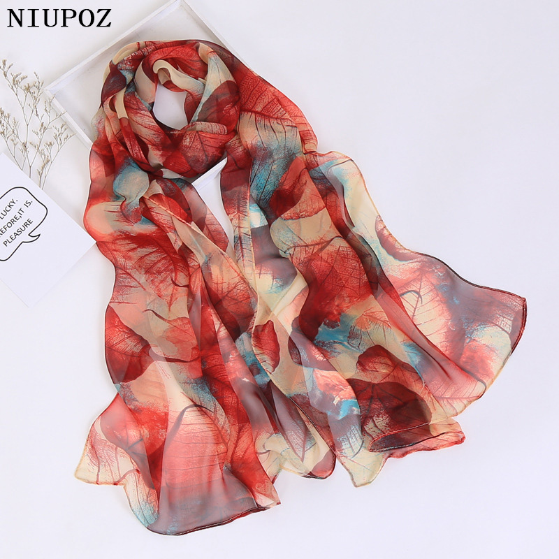 Foulard en mousseline de soie georgette pour femme, écharpe bandana, long châle d'été, élégant, fin et respirant