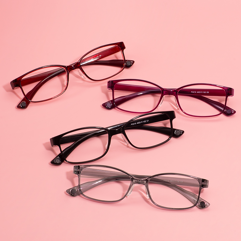 Petites lunettes rectangulaires TR90 pour hommes et femmes, monture en plastique transparent, verres pour contrevenants optiques, à la mode