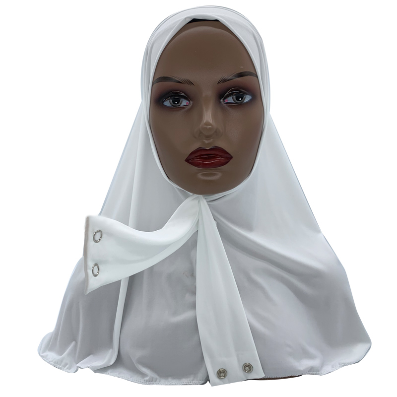 Écharpe de Sauna Musulmane Respirante, Hijab avec Fermeture à Pression, Bonnet Uni, Châle de Tête, Turban, Chapeau Islamique, Sous Casquette