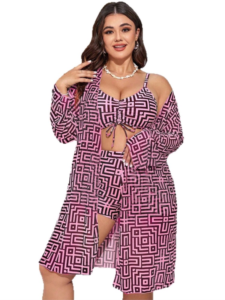3 pièces ensembles grande taille Bikini femmes Push Up grande taille maillot de bain 2025 été Mujer grande taille ventre contrôle maillots de bain Bikini ensembles