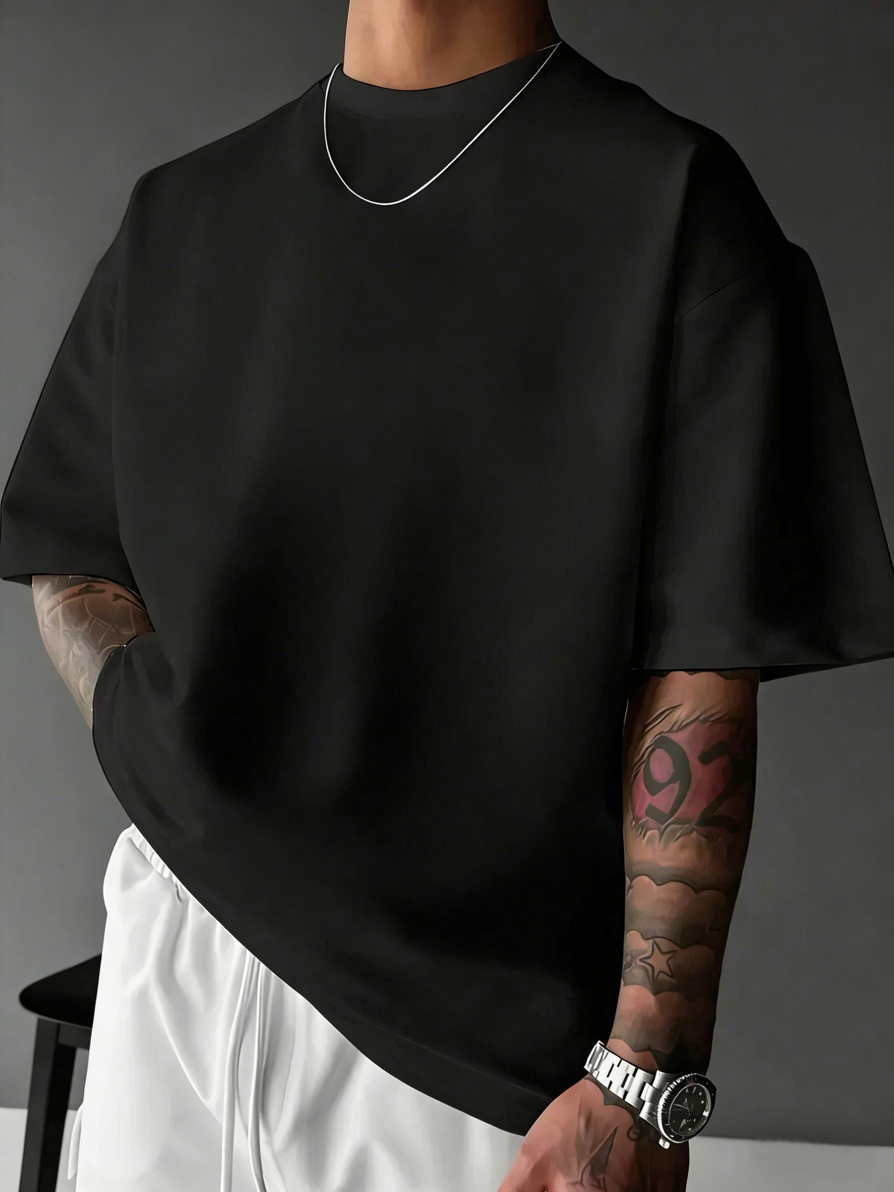 T-shirt d'été décontracté en coton à manches courtes pour homme – Respirant, confortable, basique, sportif, streetwear doux