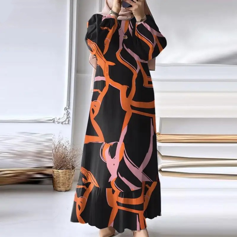 Abaya de Turquie à Manches sulfpour Femme, Caftan Éducatif, Robe Maxi à la Mode, Mulisme, Eid Mubarek