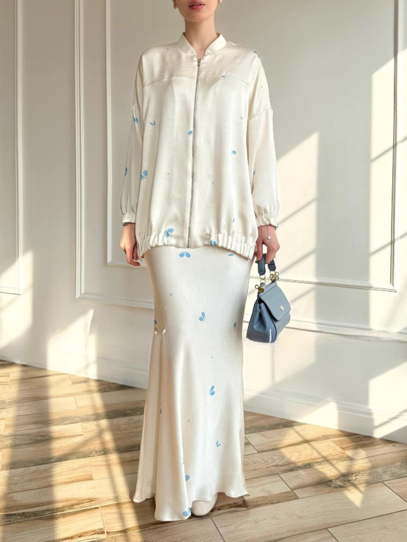 Eid – costumes musulmans pour femmes, chemisiers imprimés, veste à fermeture éclair, jupe deux pièces, Ensemble musulman, dubaï, arabe, marocain, Islam, décontracté, Ramadan