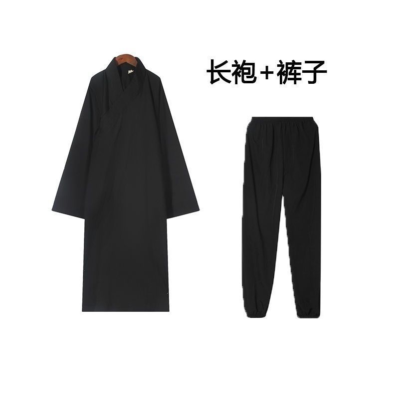 Robe taoïste chinoise Style Wudang, col diagonal, uniforme Tai Chi, Hanfu éthéré, vêtements traditionnels chinois pour hommes