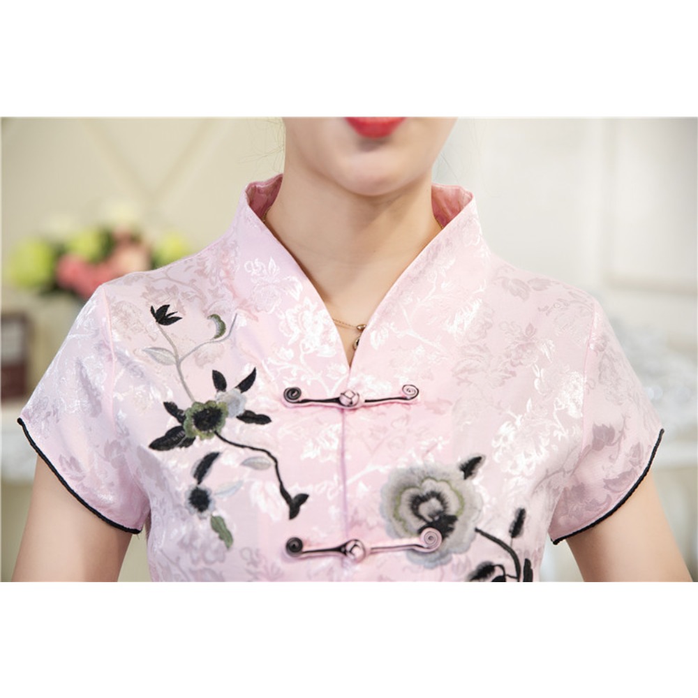 Vêtements traditionnels chinois pour femmes, hauts Qipao Cheongsam Hanfu Style ethnique Vintage décontracté, Streetwear d'été