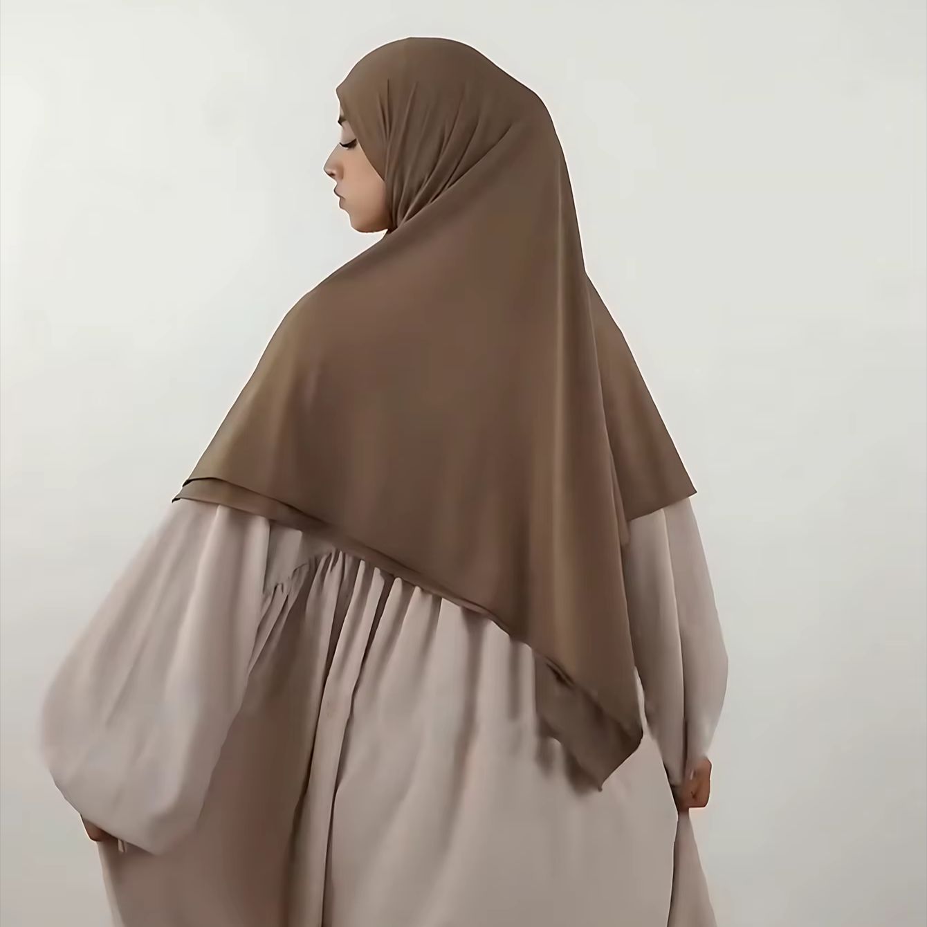145*145 cm grande taille Jersey Modal carré écharpe extensible musulman instantané Hijab couche Khimar Eid islamique femmes prière foulard