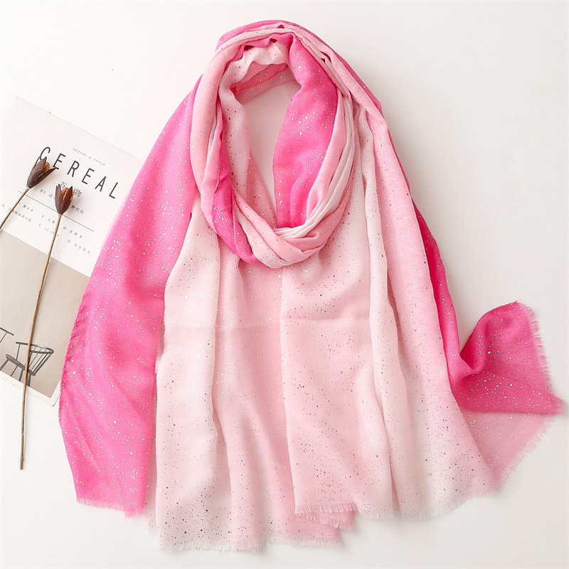 2025 luxe mode Ombre paillettes frange Viscose châle dame haute qualité miroitant enveloppement Pashmina étole Bufandas musulman Hijab Sjaal