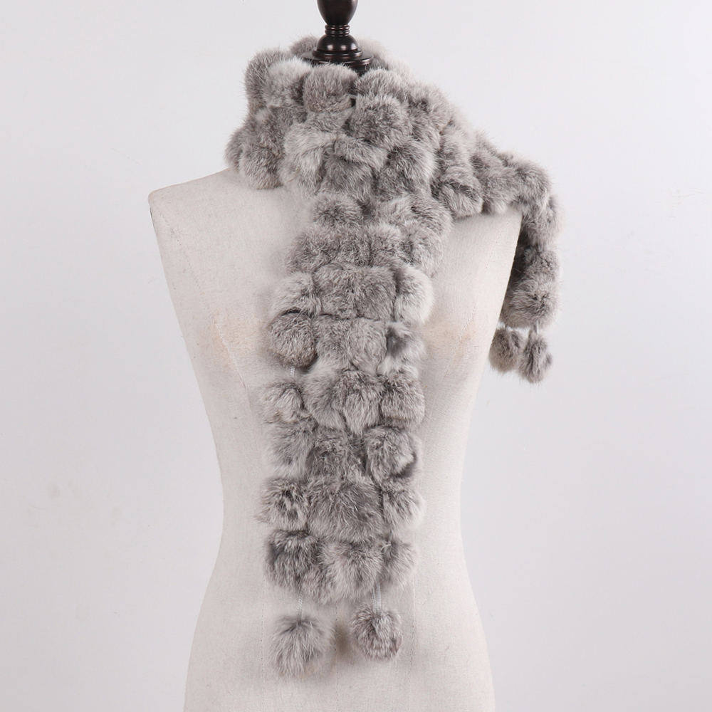 Écharpe chaude d'hiver pour femme en vraie fourrure de lapin, promotion exceptionnelle, cache-cou en fourrure de lapin naturelle 2026, écharpes 100 % fourrure véritable pour femme, vente en gros et au détail