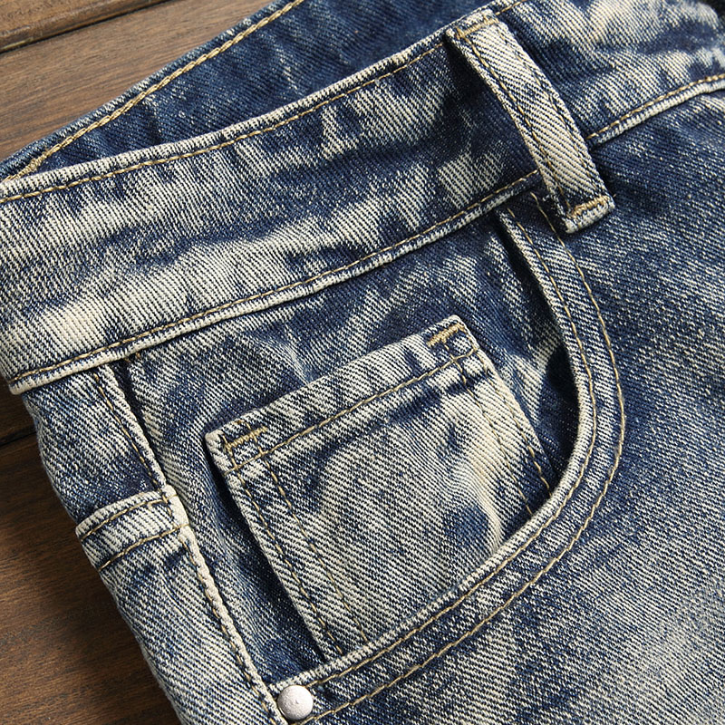 Nouveau jean rétro pantalon droit homme jean déchiré pantalon décontracté à la mode pantalon pantalon vêtements de rue