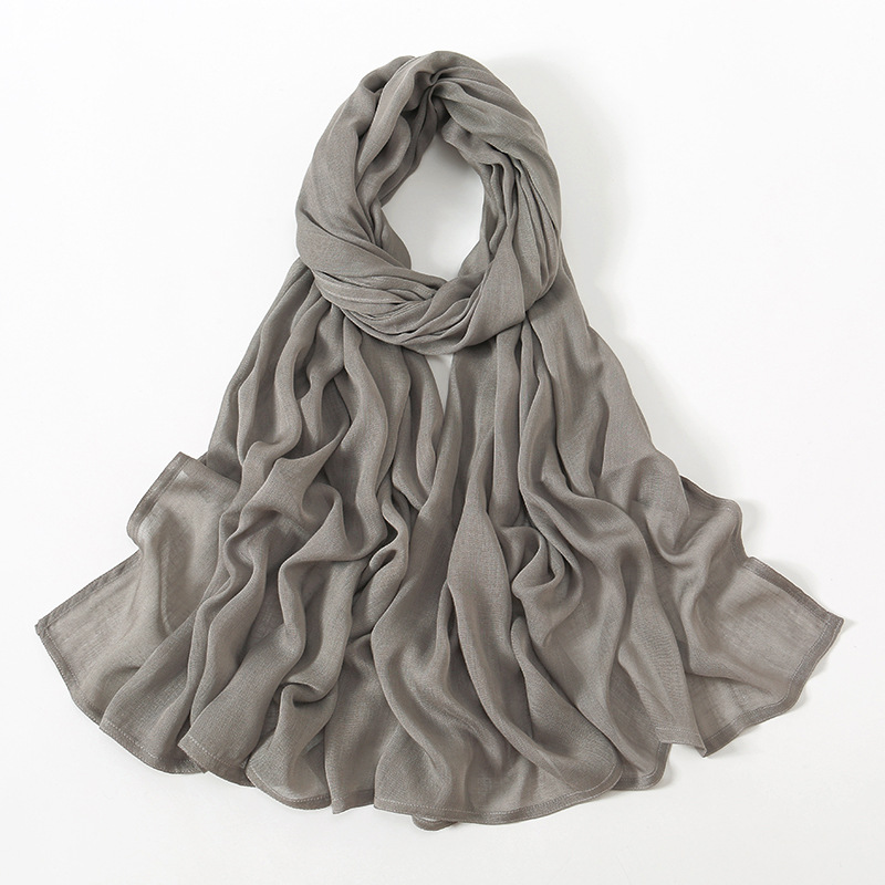 Ensemble Hijab en Viscose pour Femmes Musulmanes, Châle Doux, Casquette en Jersey, Coton Uni, Modal, pour Document Assressenti, 2 Pièces