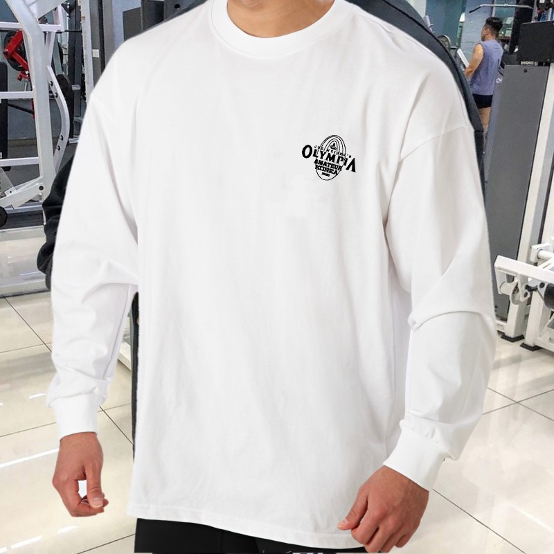 Vêtements de sport pour hommes, vêtements de musculation, t-shirt à manches longues, sweat-shirt de course, t-shirts décontractés