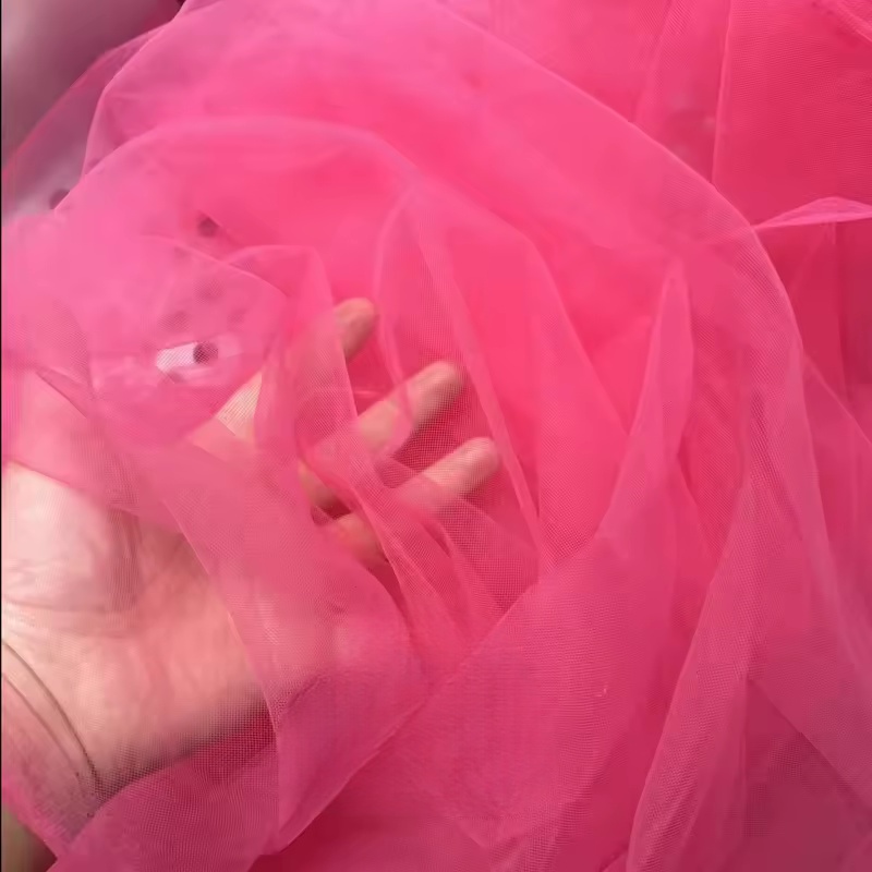 Tissu en Tulle doux bordeaux rouge rose pour robes de mariée, décoration de rideaux pour vêtements, disposition en maille, voile en filet, matériel de couture pour bricolage