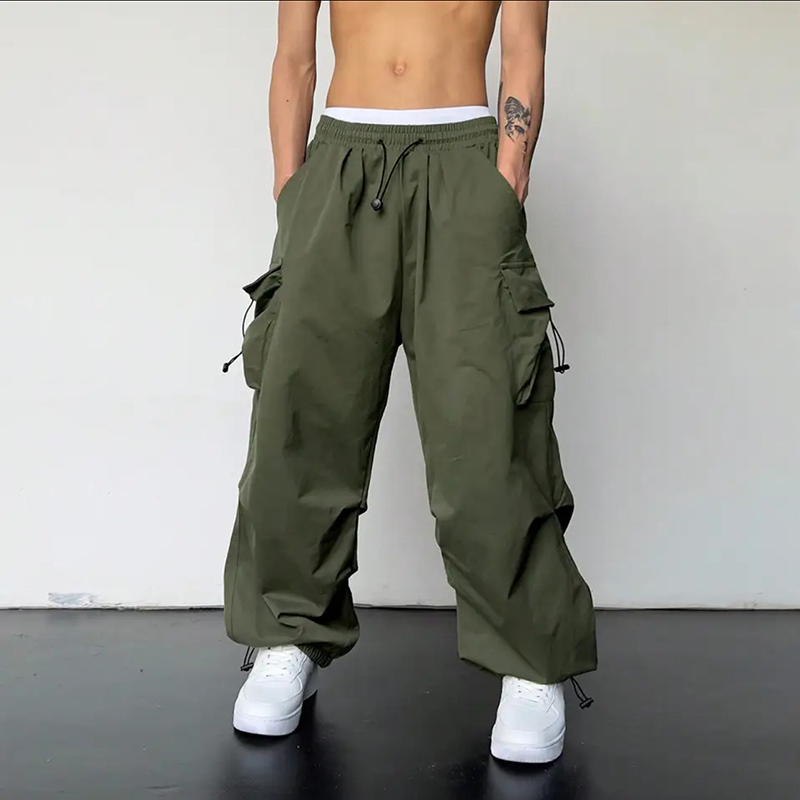 Pantalon cargo décontracté pour homme, streetwear classique, pantalon droit à jambes larges, vêtements de travail Wstring de proximité, mode