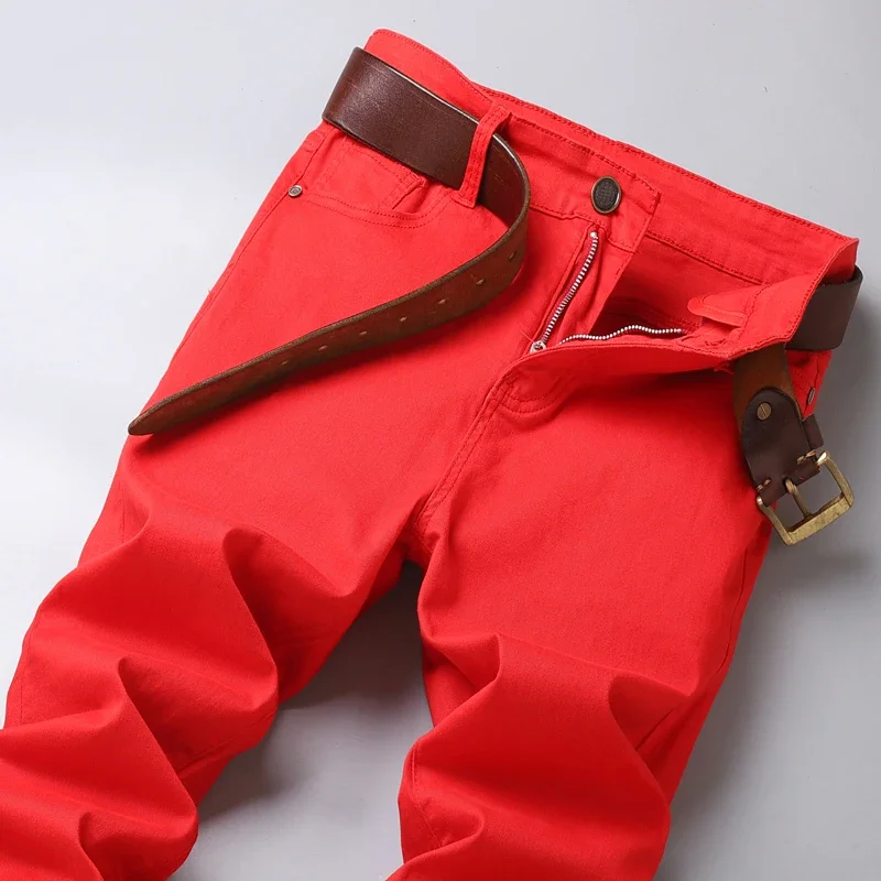 6 couleurs nouveau jean hommes Stretch coton Denim pantalon classique droit mode ajustement automne affaires pantalon décontracté homme vêtements