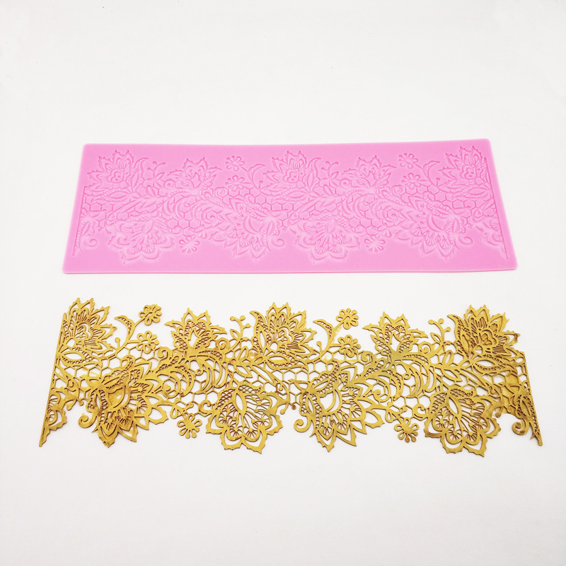 Sugarcraft-Moule en dentelle pour décoration de gâteau de mariage, bordure en polymères pour har ant, outils de fleur de cuisson