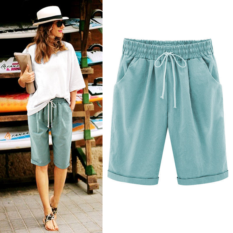 Shorts Femme Été 2026, Pantalons Décontractés, Pantalons Mi-Longs, Vêtements d'Extérieur Légers, Pantalons Amples, Vêtements Femme