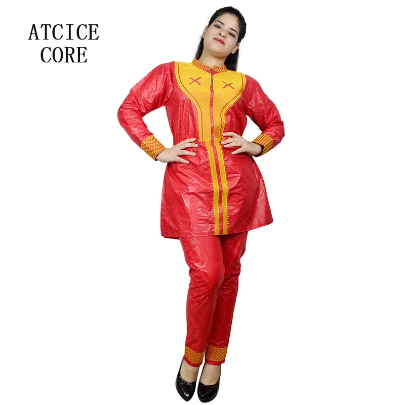 Vêtements africains pour femmes Dashiki, Design brodé, matière douce, haut et pantalon, un costume