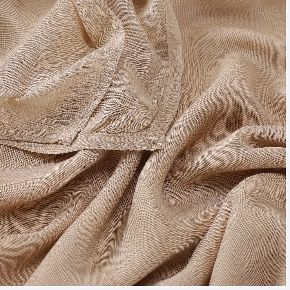 Hijabs musulmans pour femmes, écharpe fine et unie, châle en Viscose douce, rayonne, Turban islamique, bandeau 200x85cm