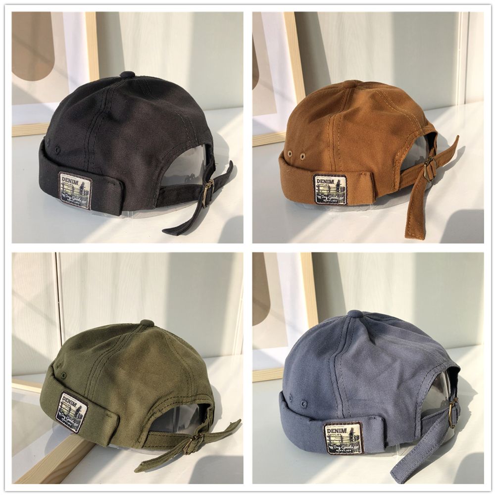 Bonnet Docker en coton réglable pour hommes et femmes, casquette rétro, mode, melon breton, chimdocument