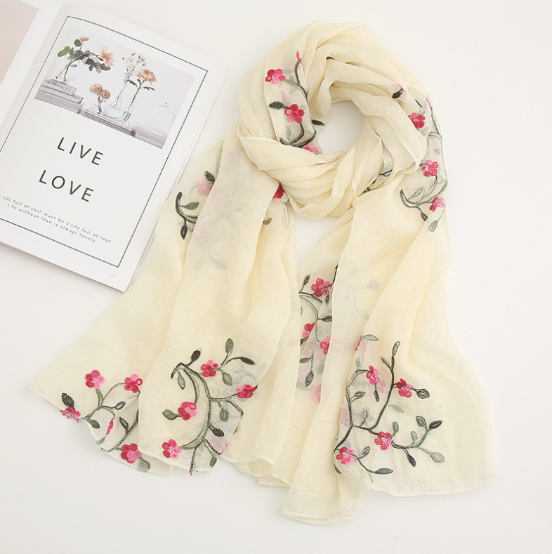YLWHJJ-Écharpe de Marque en Soie pour Femme, Châles et Enveloppes, Pashmina, Étoles de Plage, Hijab, Printemps et Été