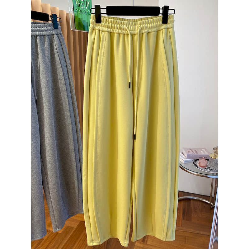 Pantalon cargo de style coréen pour femmes, survêtement décontracté, proximité wstring, taille élastique, vêtements sportifs fjStreetwear, sarouel