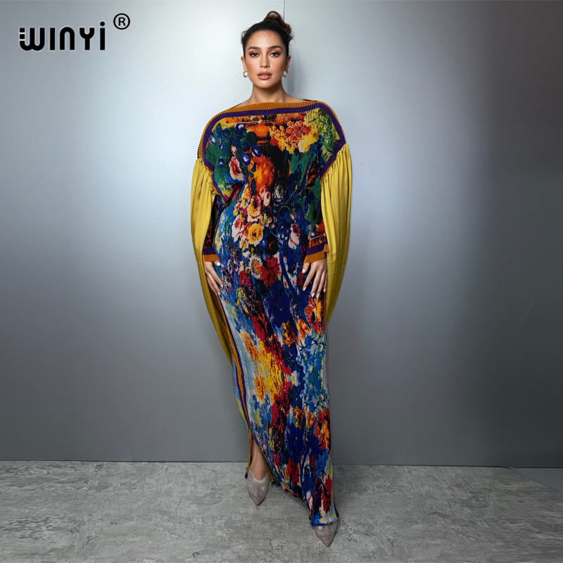 Robe longue bohème WINYI style africain, élastique, décontractée, pour la plage, Abaya musulmane, Dubaï, luxe, soirée, vacances