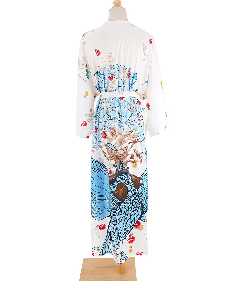 Cache-maillot à manches longues imprimé floral ethnique pour femmes, robes de bikini surdimensionnées, vêtements de plage Boho, Kimono, Kaftan, été