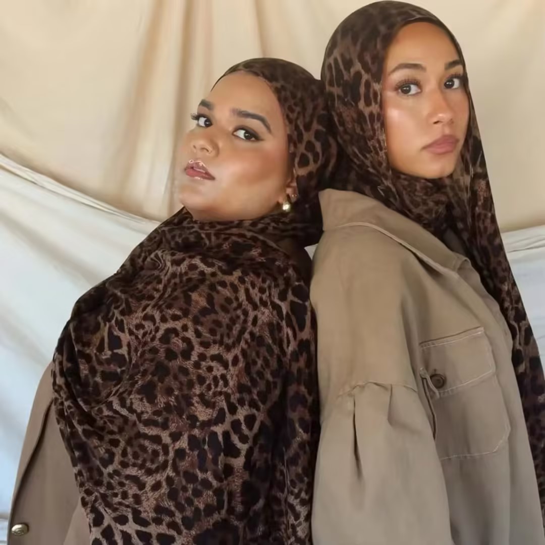 Mousseline de soie imprimé léopard Hijab écharpe femme musulman Hijab châles islamique musulman mode Turban Ramadan foulard