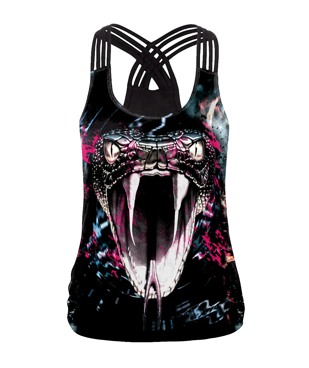 Grande taille femmes vêtements décontracté Fitness court tricoté hors haut court sans manches débardeur gymnastique entraînement chemises de sport Halloween