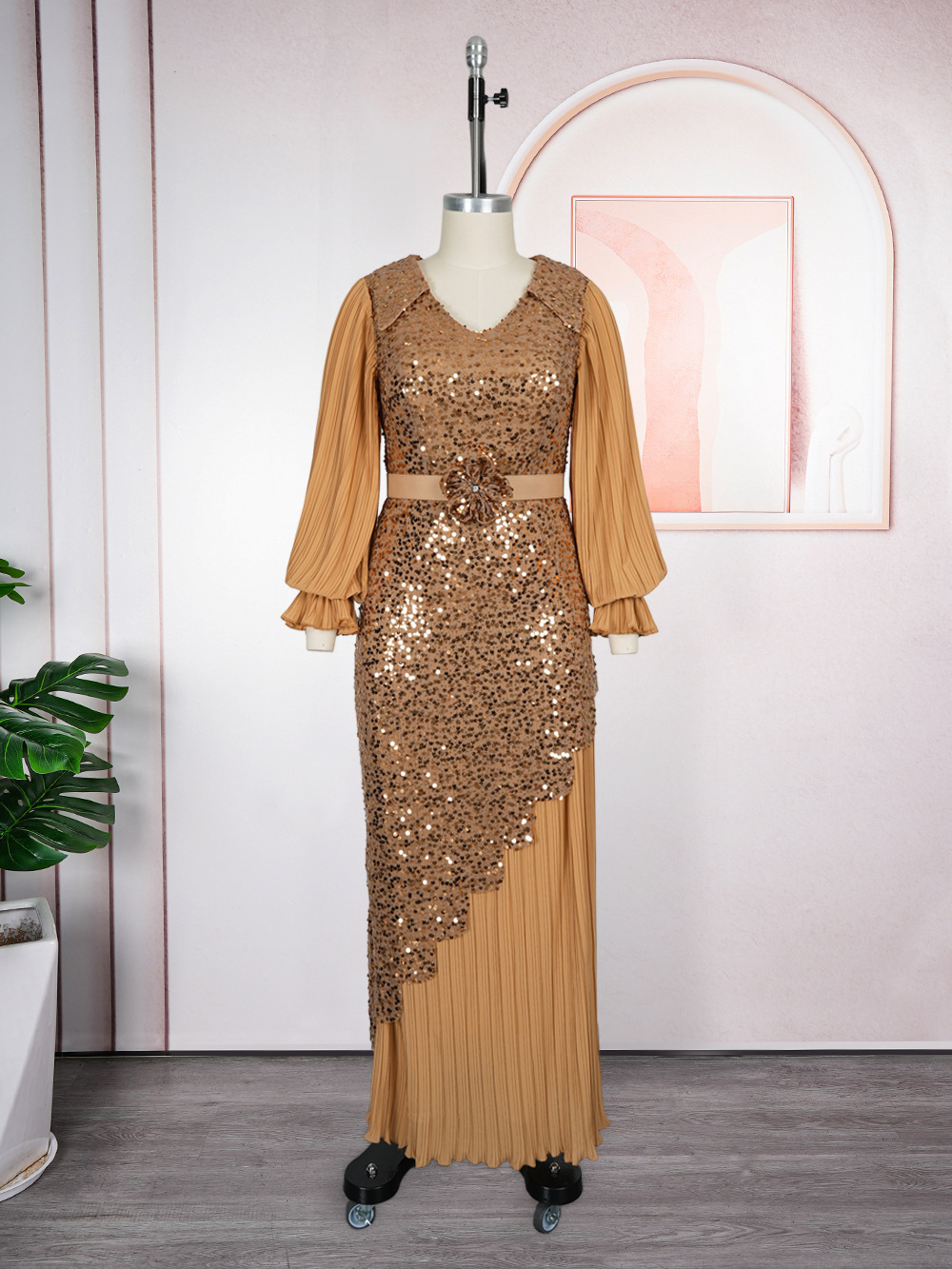 Robes longues en mousseline de soie pour femmes, style africain Dashiki, robe à paillettes, Abaya de Dubaï, robe de soirée de mariage, robe d'anniversaire, vêtements d'été 2026