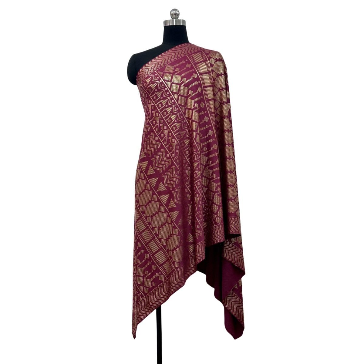 Écharpe de Style rétro pour femme, avec estampage doré, polyvalente, élégante, à la mode, avec boutons, châle chaud, nouvelle collection