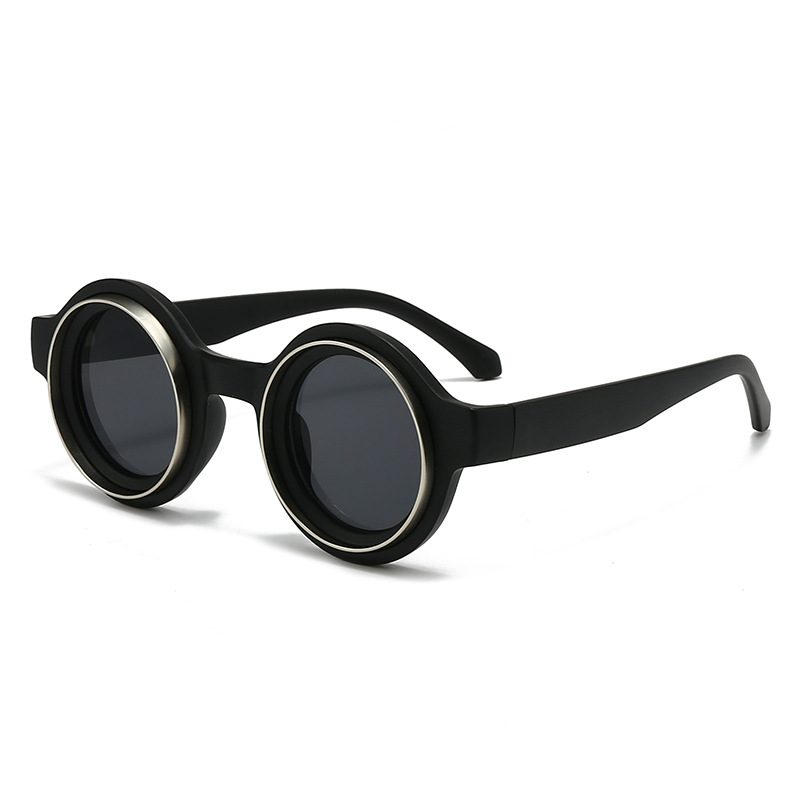 Lunettes de soleil rondes rétro pour hommes, classiques, tendance, circulaires, accessoire de photographie en plein air, UV400
