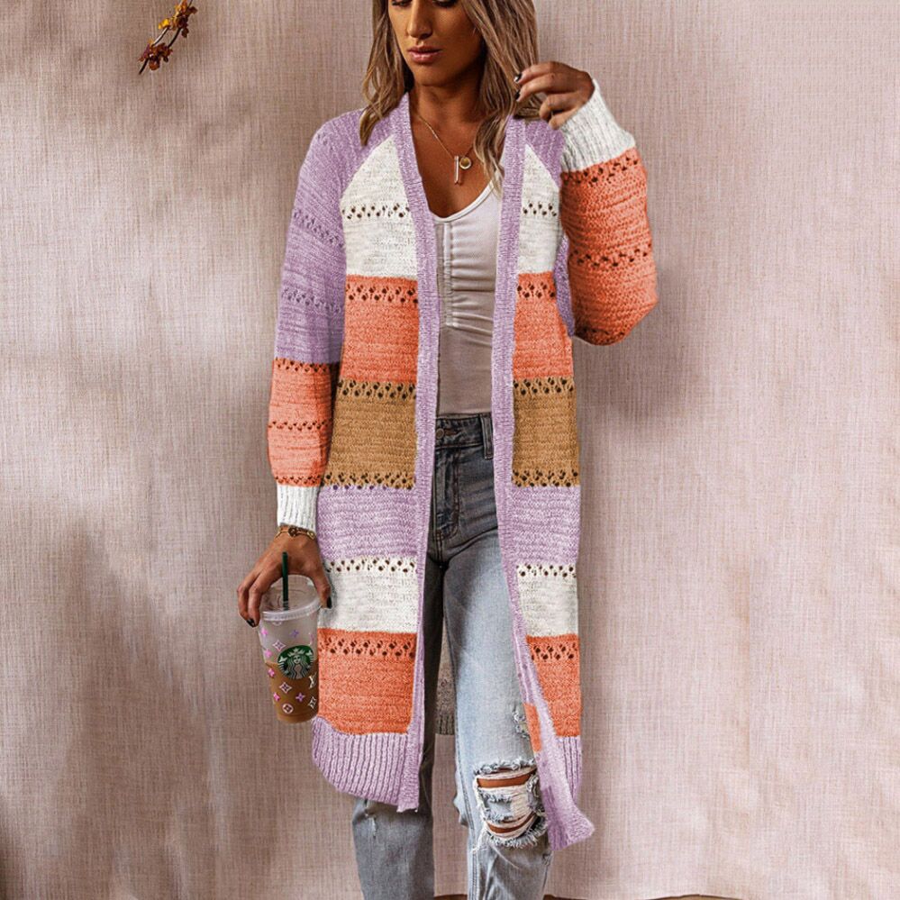 Cardigan en tricot mi-long pour femmes, mode automne-hiver 2025, nouveau style pour femmes