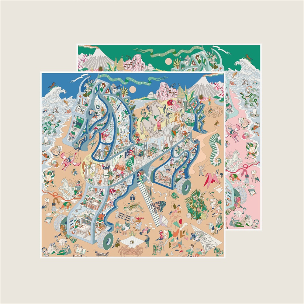 Foulards en soie de marque enveloppes Double imprimé foulard en soie sergé femmes châles Design de luxe Hijabs mode carré châle bouclé 90CM