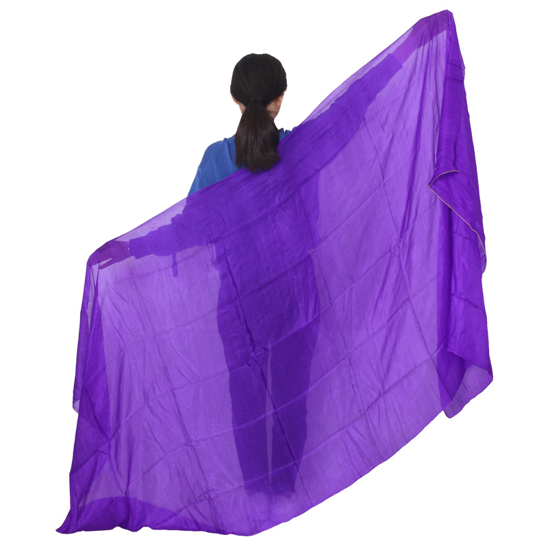 Voile de danse du ventre 100% soie fait à la main, dégradé multicolore, accessoires de danse du ventre pour enfants et adultes, 5 tailles