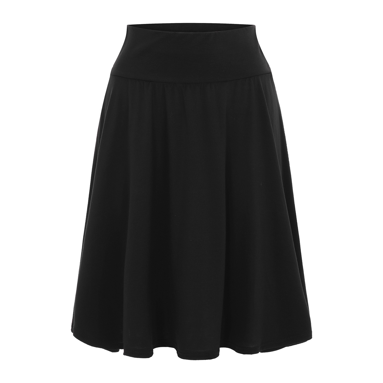 Jupes pour femmes, longueur genou, couleur unie, décontractées, taille haute, élastiques, mi-longues, 한국 동대문 고퀄 의류