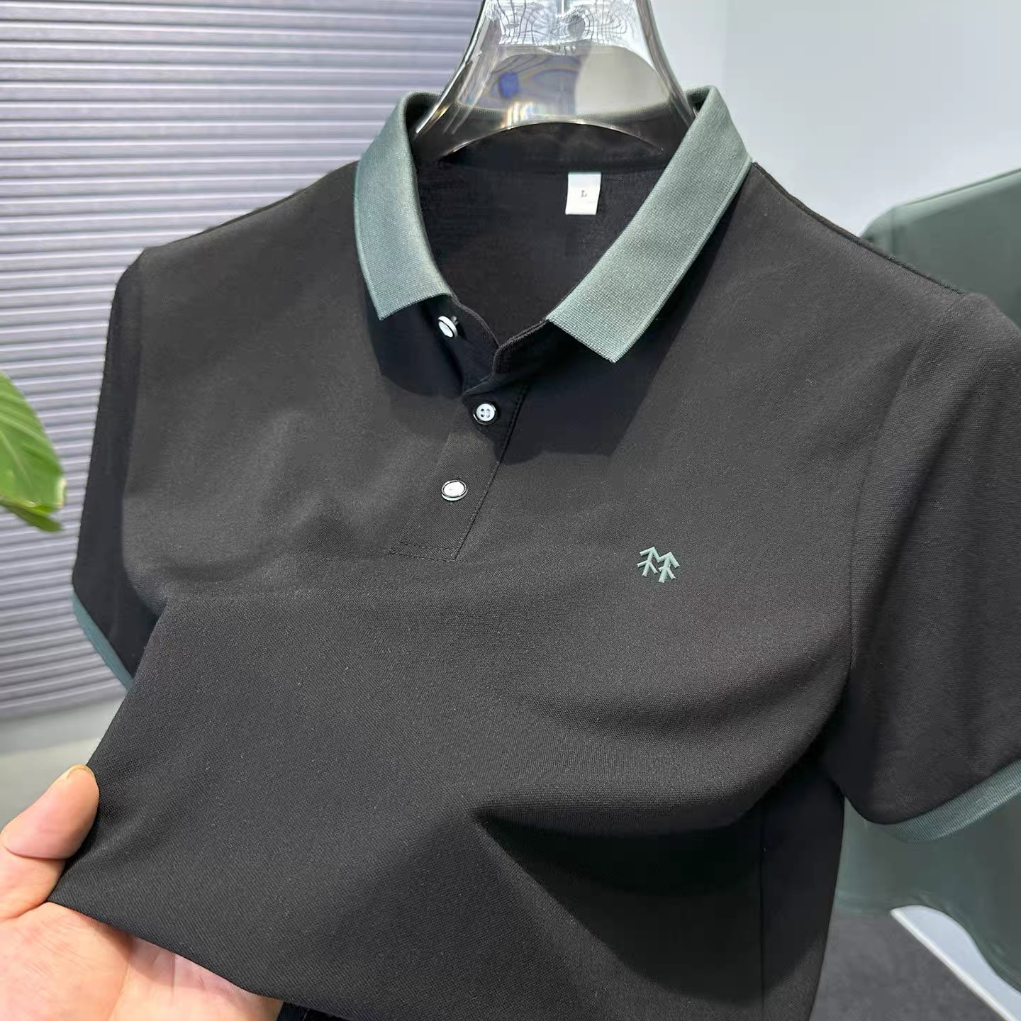 Premium mercerisé coton manches courtes polo shirt hommes tendance été marque de luxe en relief Design coréen décontracté revers respirant t t - shirt