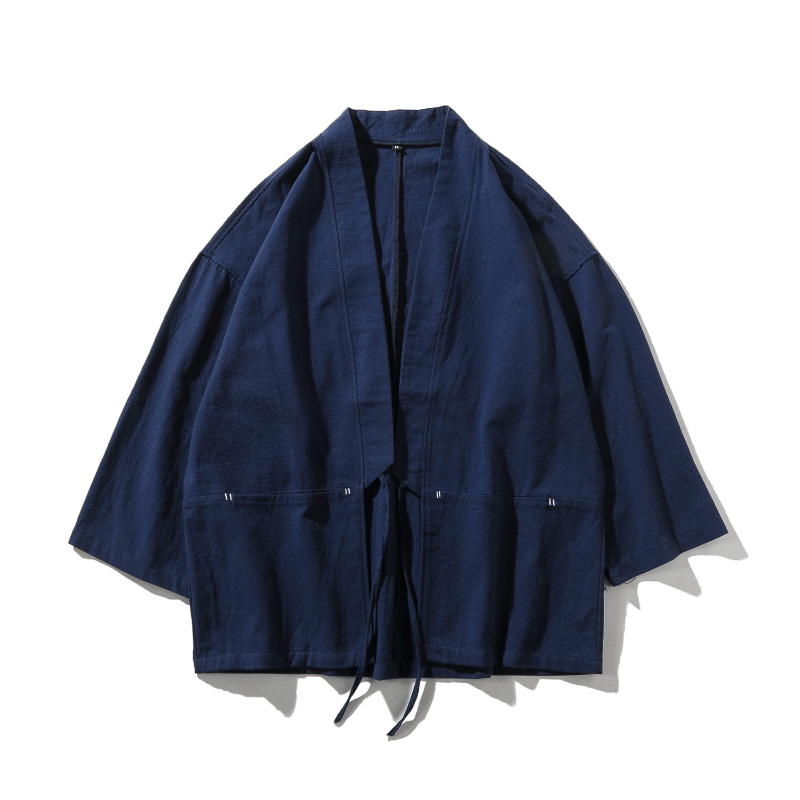 Kimono japonais pour homme, cardigan en coton et lin, Haori Yukata, costume de samouraï, vêtements chinois Hanfu, veste streetwear, tailles M-5XL
