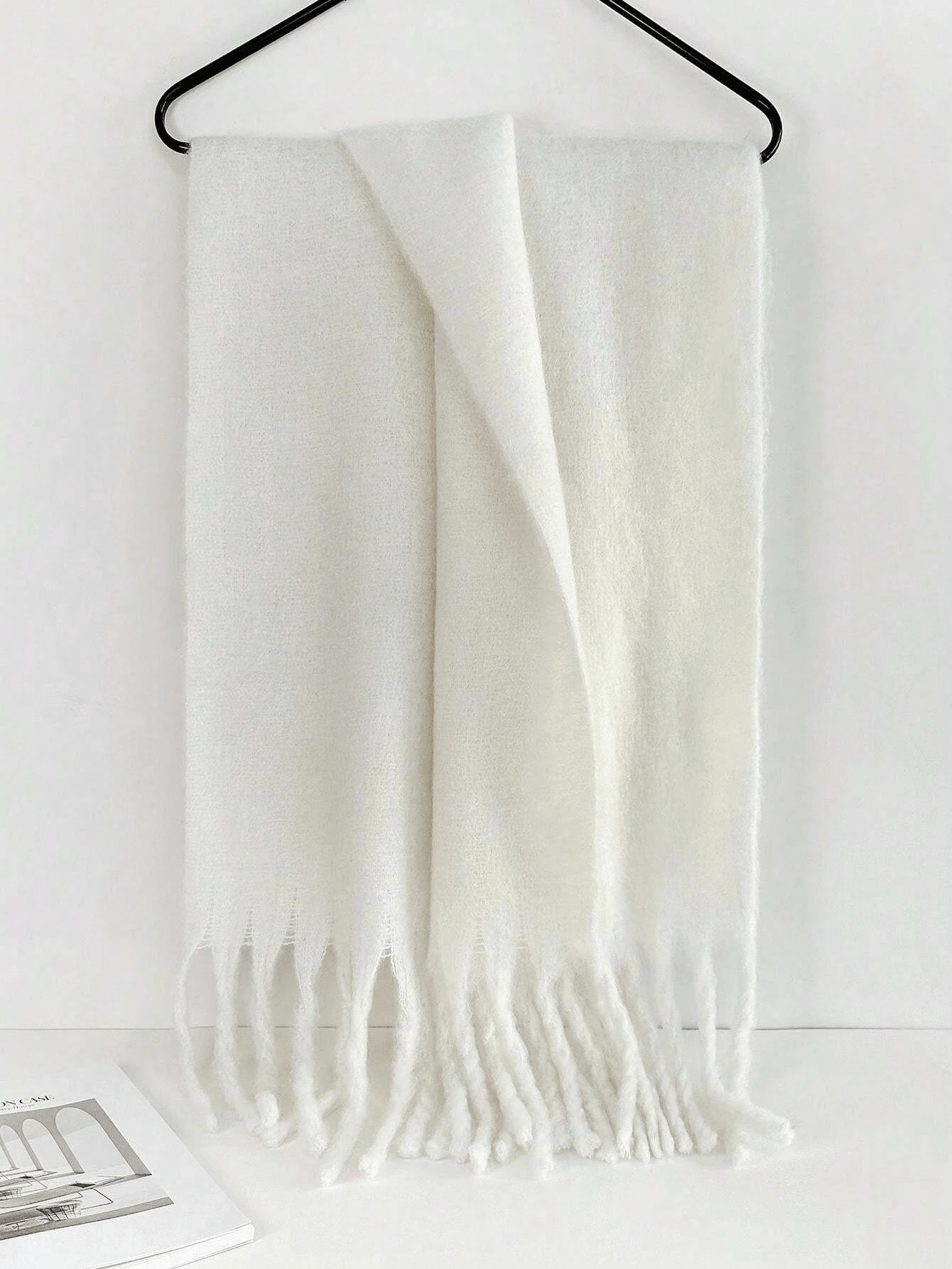 Écharpe d'hiver femmes de luxe automne hiver écharpe en cachemire épaissi chaud châle classique glands moelleux écharpe couleur unie doux châle