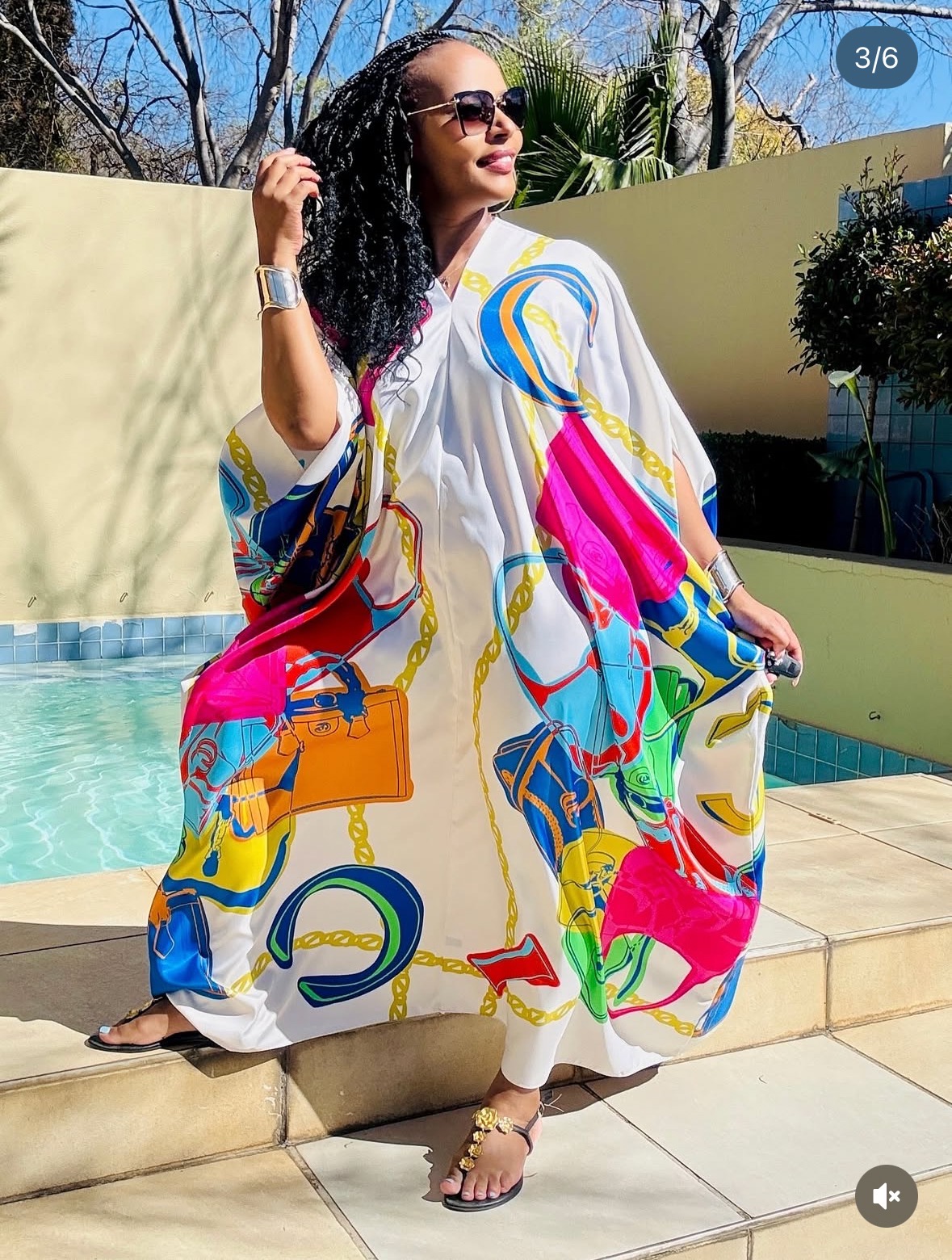 Koweït mode imprimé sergé soie caftan Maxi robe casual Boho été plage porter col en v ample Caftan élégant musulman Abaya