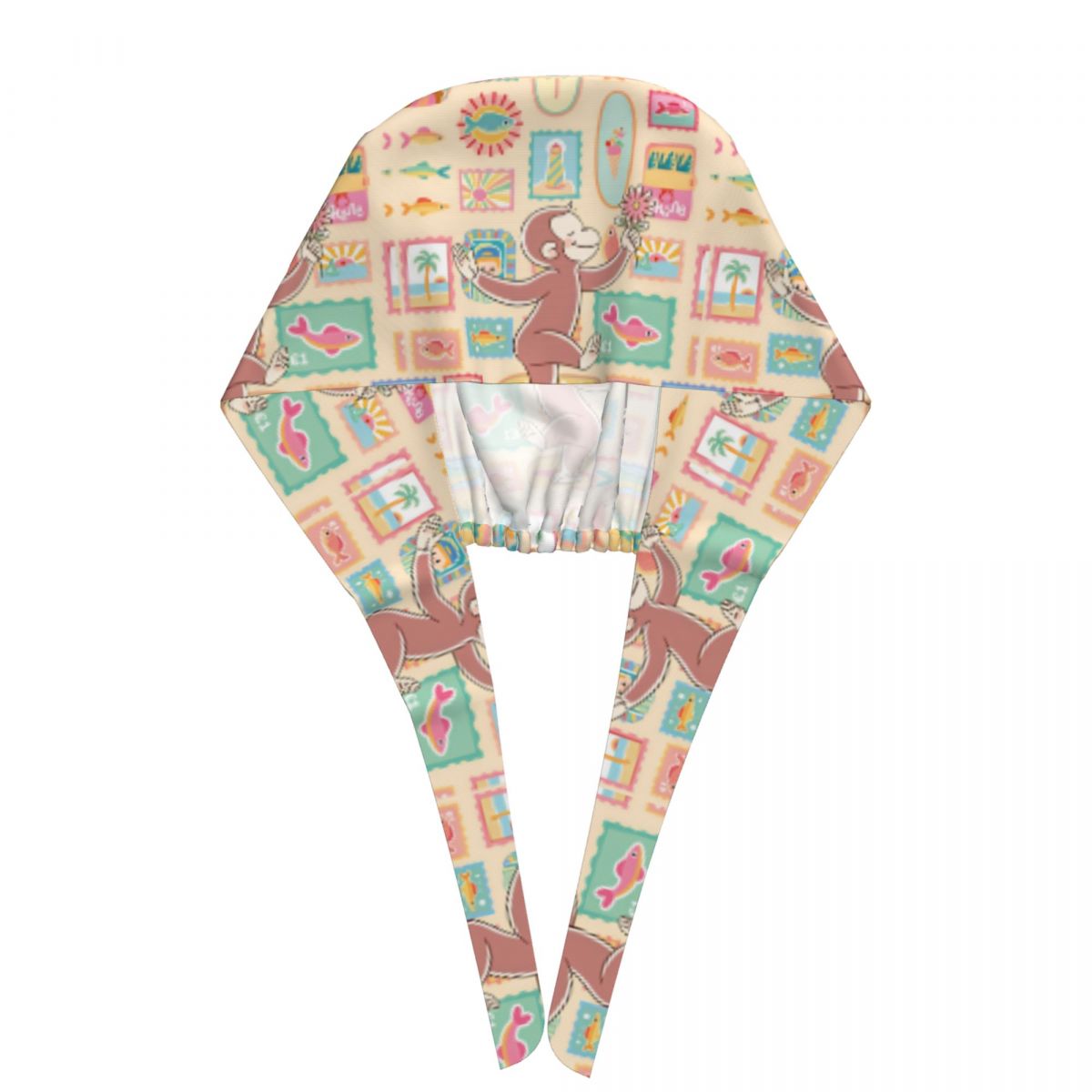 Casquette de travail pour femmes et hommes, chapeaux d'infirmière à motif singe Curious George, casquettes ajustables, chapeau médical décontracté pour cheveux longs
