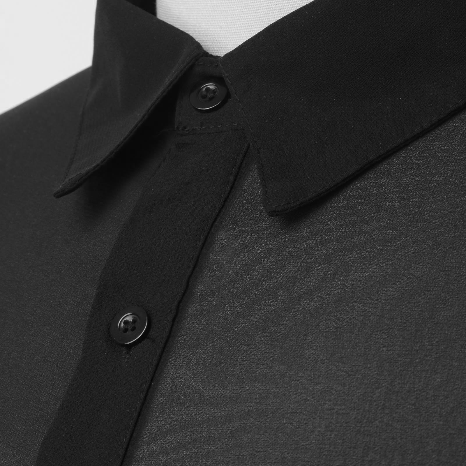 Vêtements pour hommes maille voir à travers maille Sexy chemise à manches longues couleur unie boutonné Vintage Streetwear rétro hauts de fête S-3XL