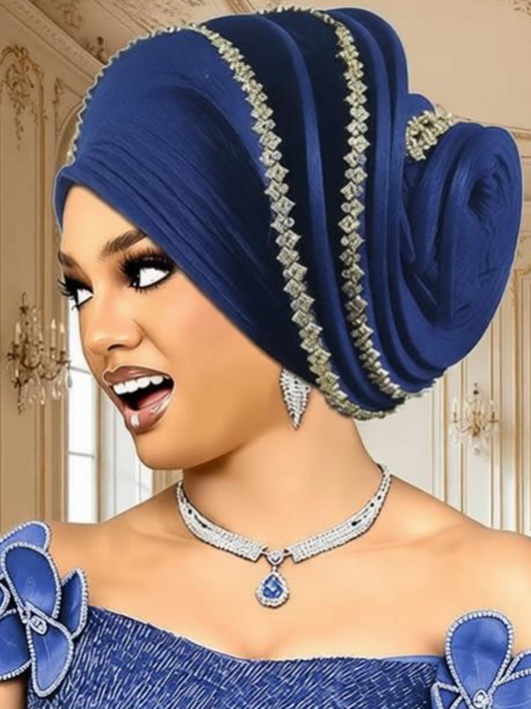 Nouveau Turban Africain Auto Gele du Nigéria, Foulards de Tête Auto Gele, Bonnets Turban pour Femmes, Geles de Mariage, Foulards de Tête Musulmans, Bonnets
