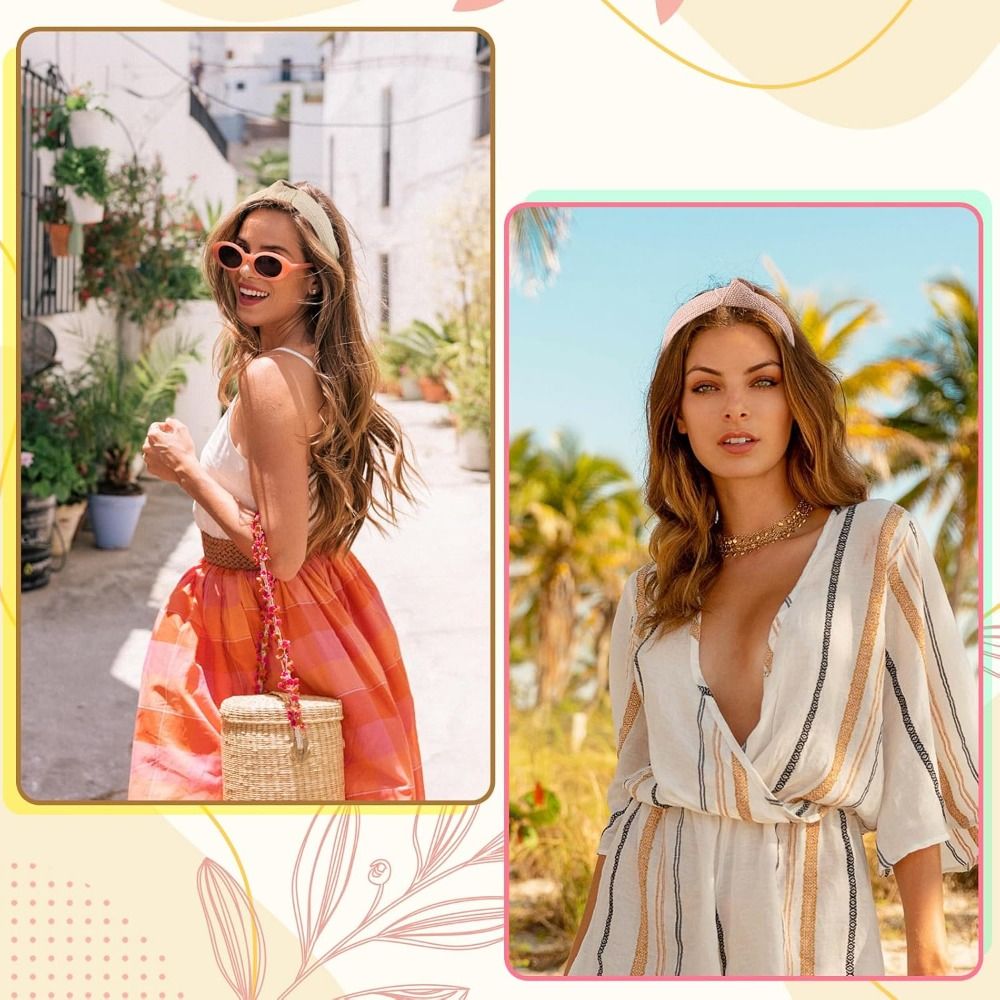 Nouveaux bandeaux bohèmes en paille, doux et légers, tissés, accessoires pour cheveux pour femme