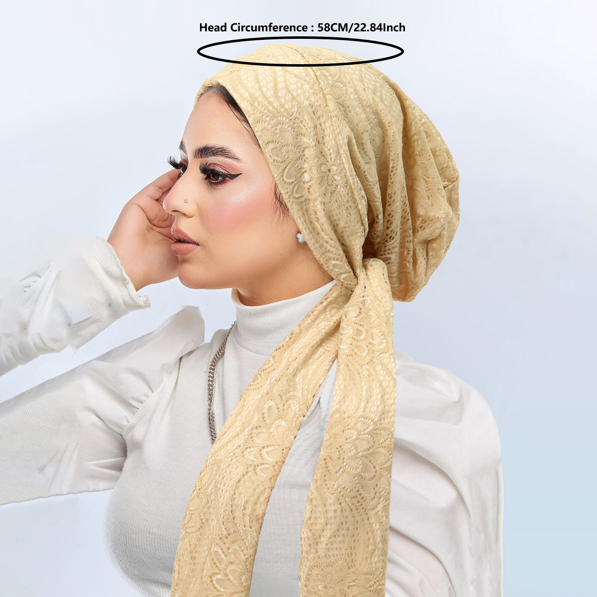 Double couche dentelle femmes Hijabs doux extensible musulman Turban chapeaux foulard dame Bandana casquettes sous-écharpe islamique perte de cheveux casquette