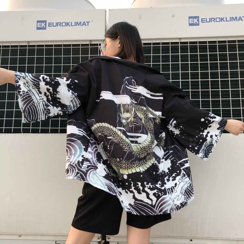 Haori Obi-Cardigan de plage pour femmes, vêtements japonais, chemise cosplay, été, 11312
