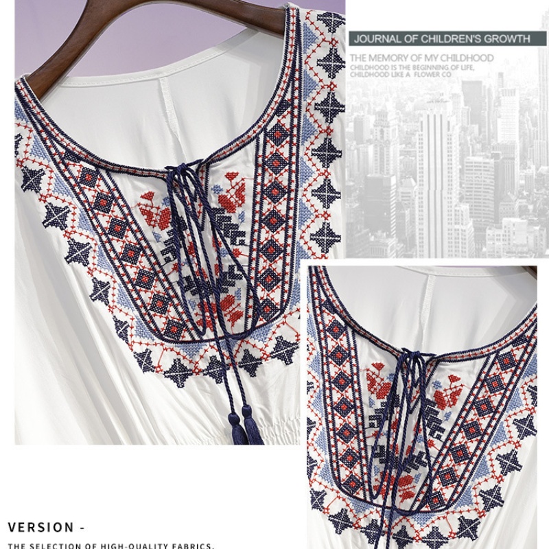 Chemisiers d'été pour femmes, style rétro bohème, imprimés, coupe courte, hauts cape, en coton ample, avec ourlet en dentelle, manches chauve-souris, chemises kimono, Blusa Feminina